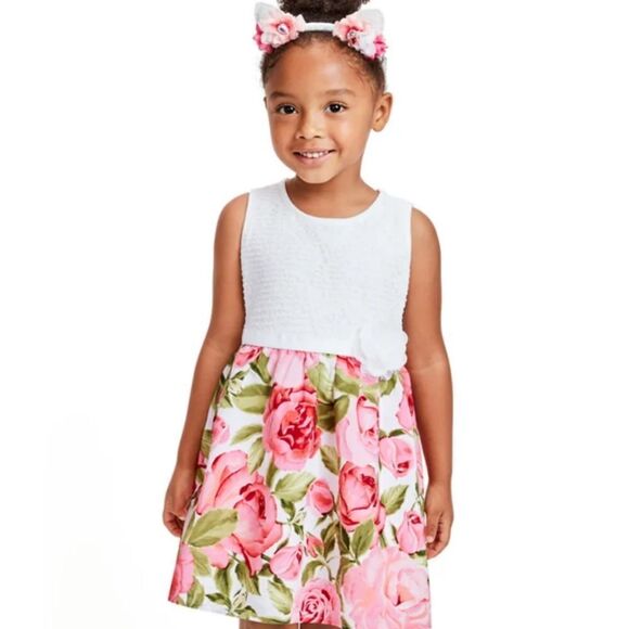 The Children's Place Whisper Pink Floral Dress - Picture 1 of 3